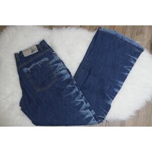 VINTAGE Pewter RESISTANCE PHILOSOPHY Women's Size 32 Jeans Made USA Flare GRUNGE